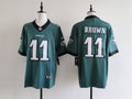 Men's Philadelphia Eagles A.J. Brown  Jersey-Midnight Green