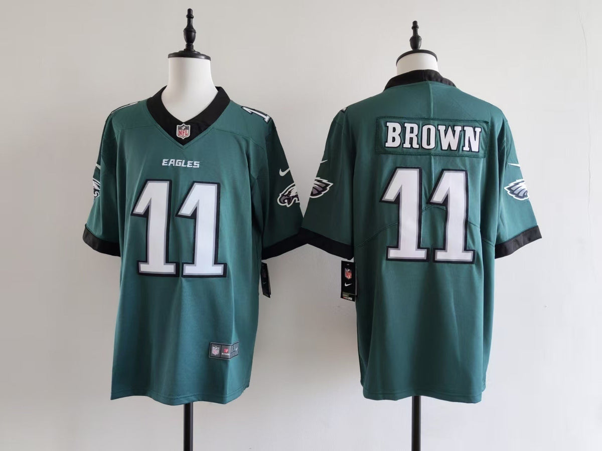 Men's Philadelphia Eagles A.J. Brown  Jersey-Midnight Green