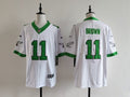 Men's Philadelphia Eagles A.J. Brown  Jersey-White with green printing