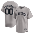 Men's New York Yankees Gray Away Limited Custom Jersey1