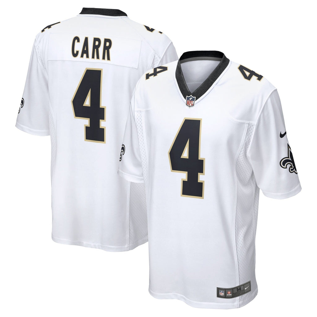Derek Carr New Orleans Saints  Game   Jersey - White