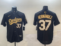 Men's Los Angeles Dodgers Teoscar Hernandez Black Player Game Jersey