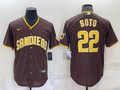 Men's San Diego Padres Juan Soto #22 Brown Replica Player Jersey1