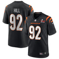 B.J. Hill Cincinnati Bengals  Super Bowl LVI Game Jersey - Black