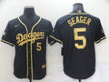 Men's Los Angeles Dodgers Corey Seager Black Replica Player Jersey