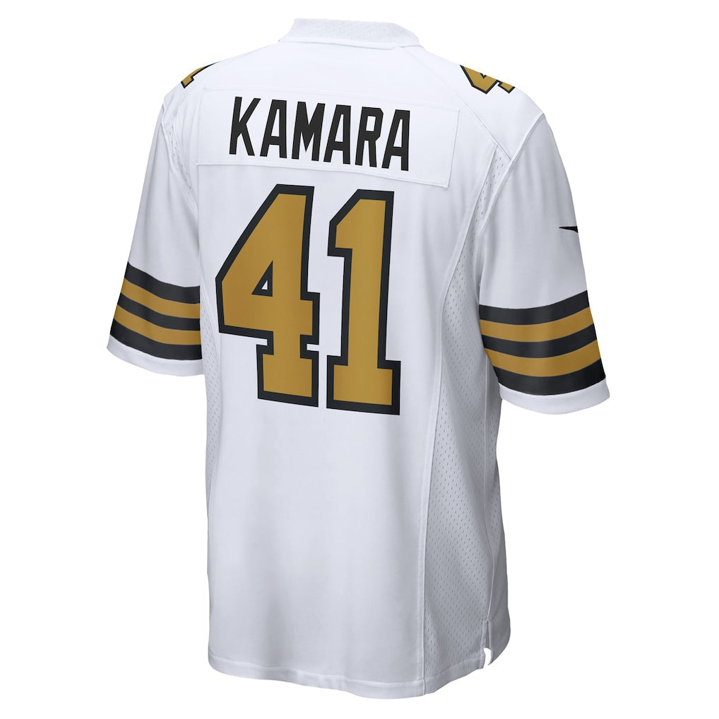 NO.Saints #41 Alvin Kamara White Alternate Game Jersey