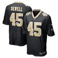 Nephi Sewell New Orleans Saints  Game   Jersey - Black