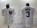 Men's New York Yankees Babe Ruth #3 White Game Player Jersey1
