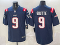 Men's New England Patriots Kayshon Boutte #9 Navy Game Jersey