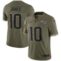 Mac Jones New England Patriots  Salute To Service Limited Jersey - Olive