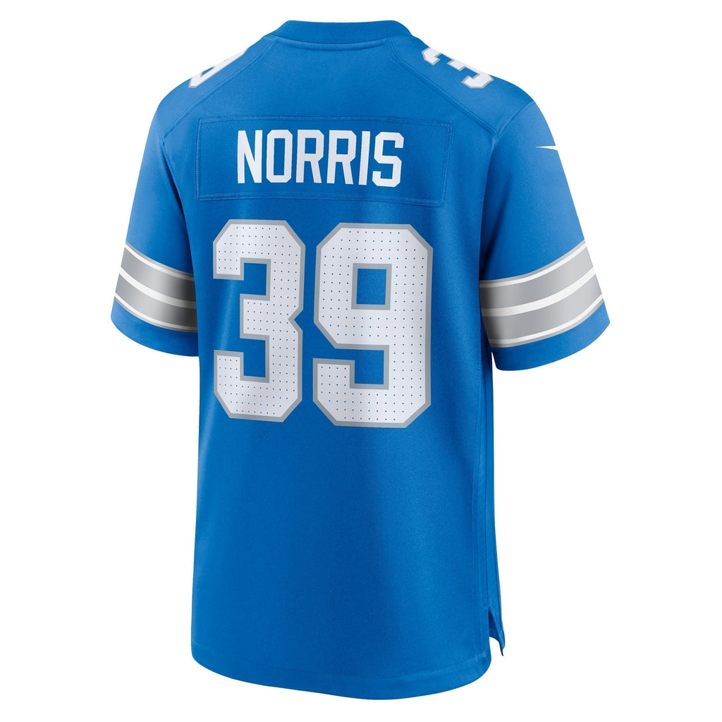 Morice Norris Detroit Lions  Game Jersey -  Blue