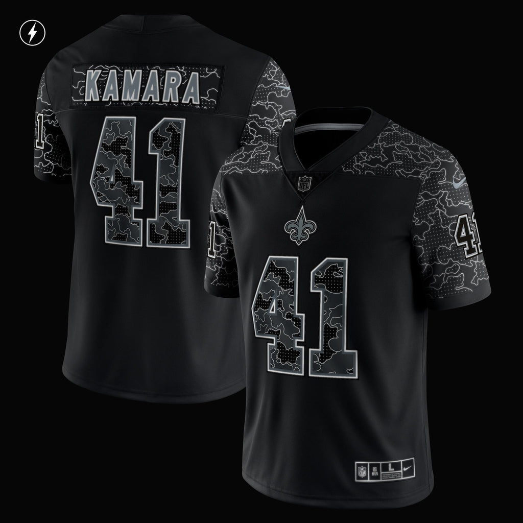 Alvin Kamara New Orleans Saints  RFLCTV Limited Jersey - Black