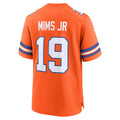 D.Broncos #19 Marvin Mims Jr Orange Mile High Collection 1977 Throwback Player Game Jersey