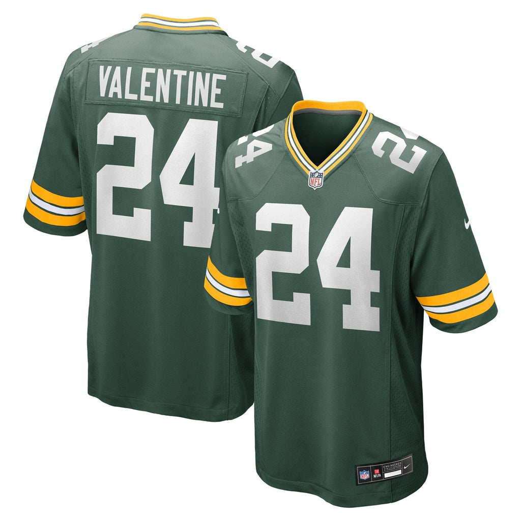 Carrington Valentine Green Bay Packers   Game Jersey -  Green