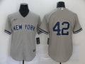 Men's New York Yankees Mariano Rivera #42 Gray Replica Player Name Jersey1