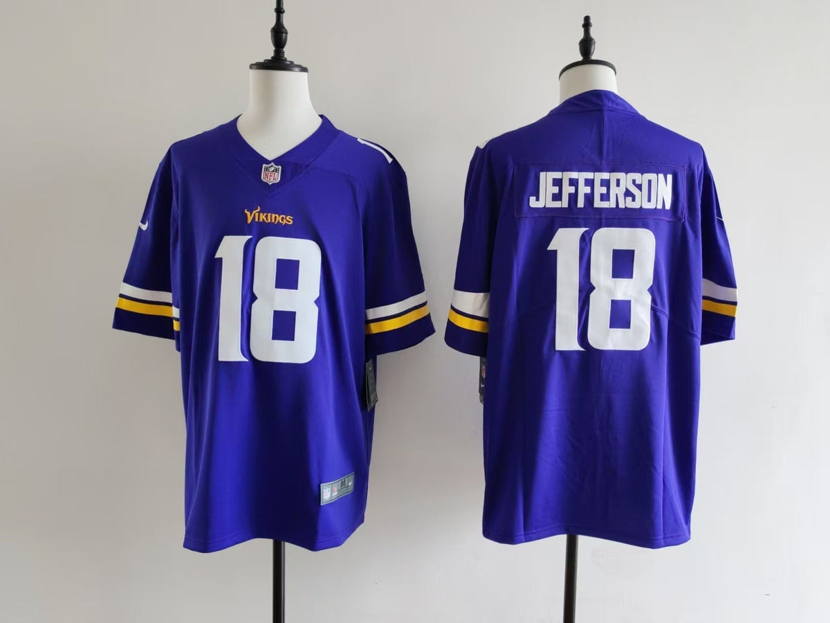 Men's Minnesota Vikings Justin Jefferson  Jersey -  Purple#18