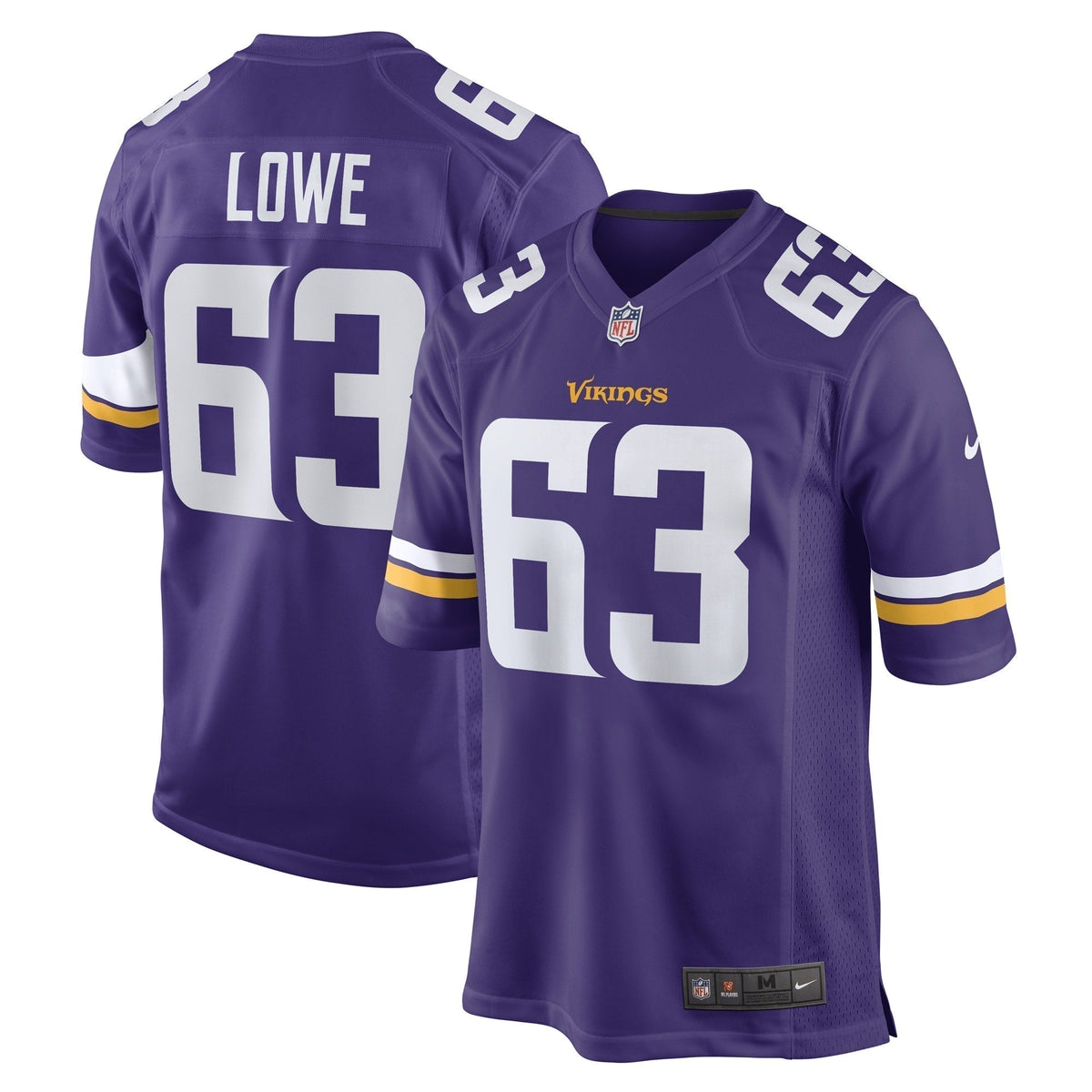 Vederian Lowe Minnesota Vikings  Game   Jersey - Purple