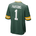 GB. Packers #1 Micah Parsons Green Player Game Jersey