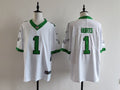 Men's Philadelphia Eagles Jalen Hurts  Jersey-White with green printing