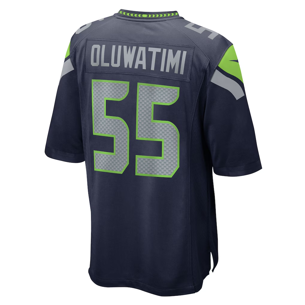 Men's  Olu Oluwatimi College Navy Seattle Seahawks Team Game Jersey