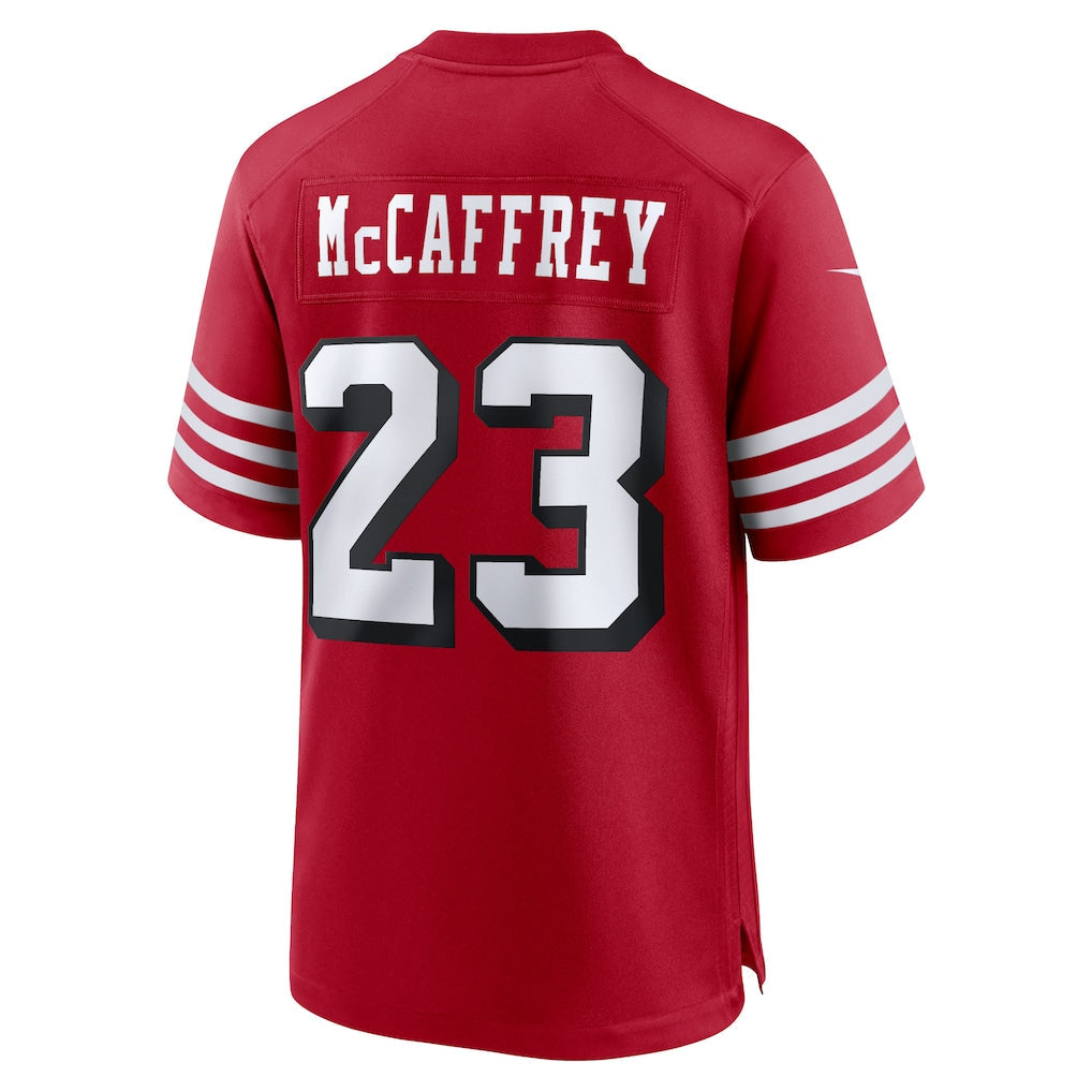 SF.49ers #23 Christian McCaffrey Scarlet Alternate Game Player Jersey