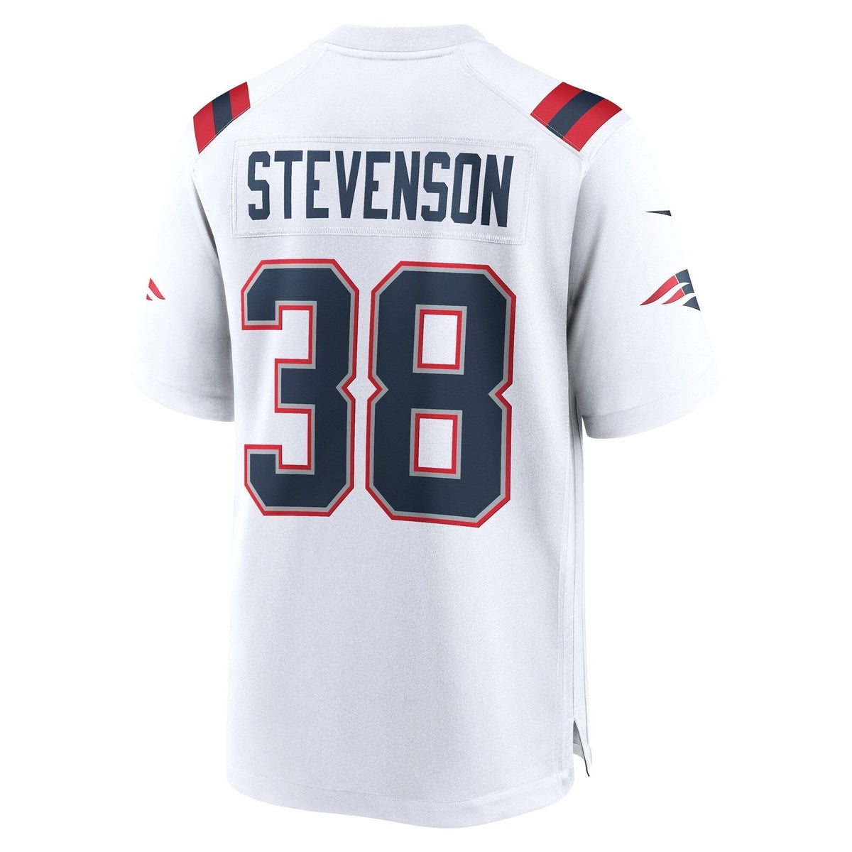 Rhamondre Stevenson New England Patriots  Game   Jersey - White