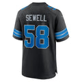 D.Lions #58 Penei Sewell Black 2nd Alternate Game Jersey