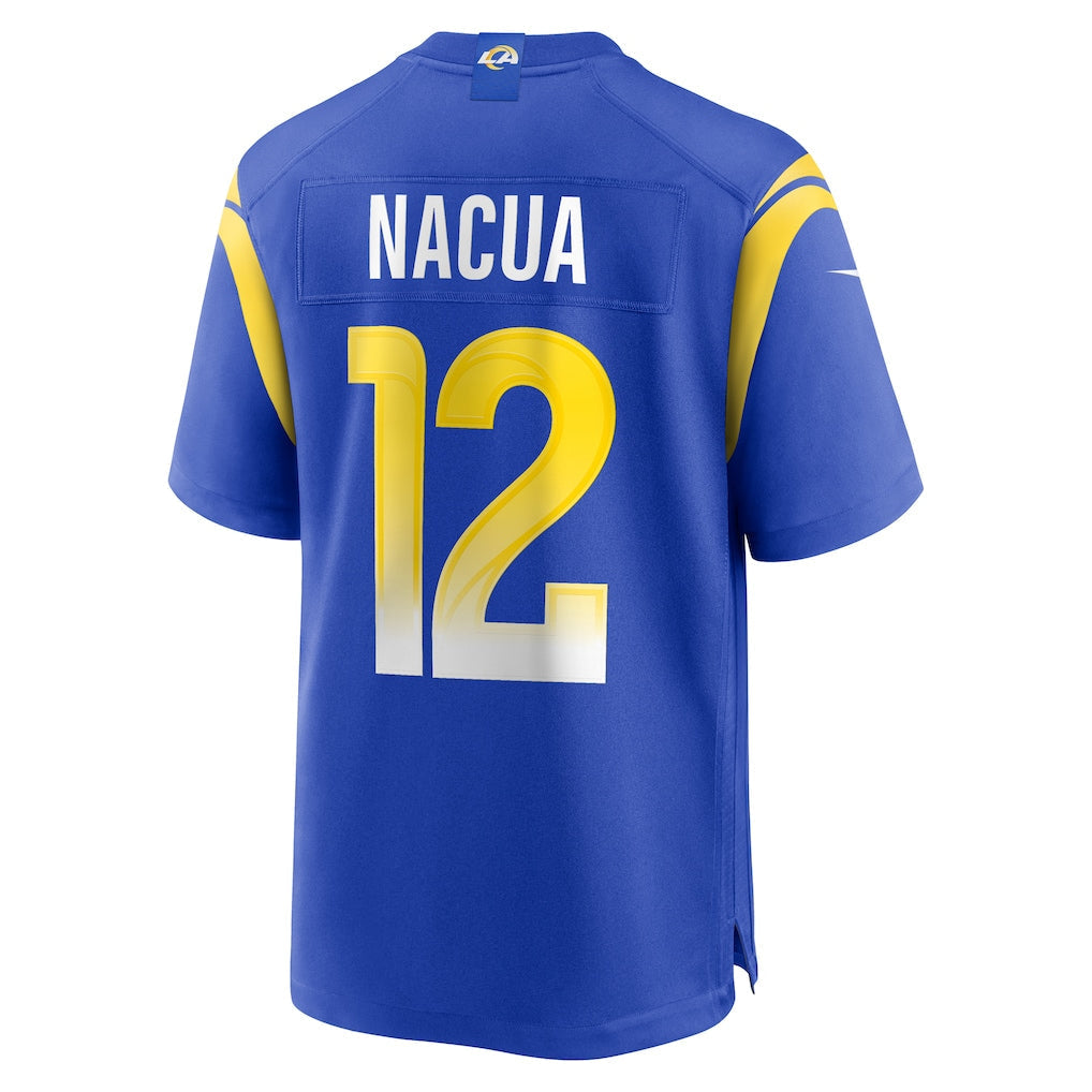 LA.Rams #12 Puka Nacua Royal Game Player Jersey