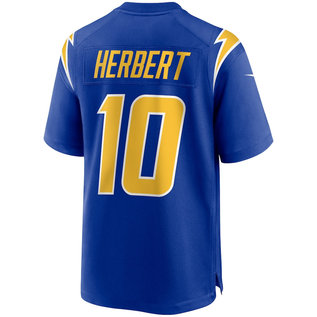 LA.Chargers #10 Justin Herbert Royal Alternate Game Jersey