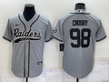 Men's Las Vegas Raiders Maxx Crosby Gray Game Jersey Joint Edition
