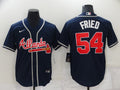 Men's Atlanta Braves Max Fried Navy Replica Player Jersey