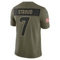 H.Texans #7 C.J. Stroud Olive 2025 Salute to Service Limited Jersey