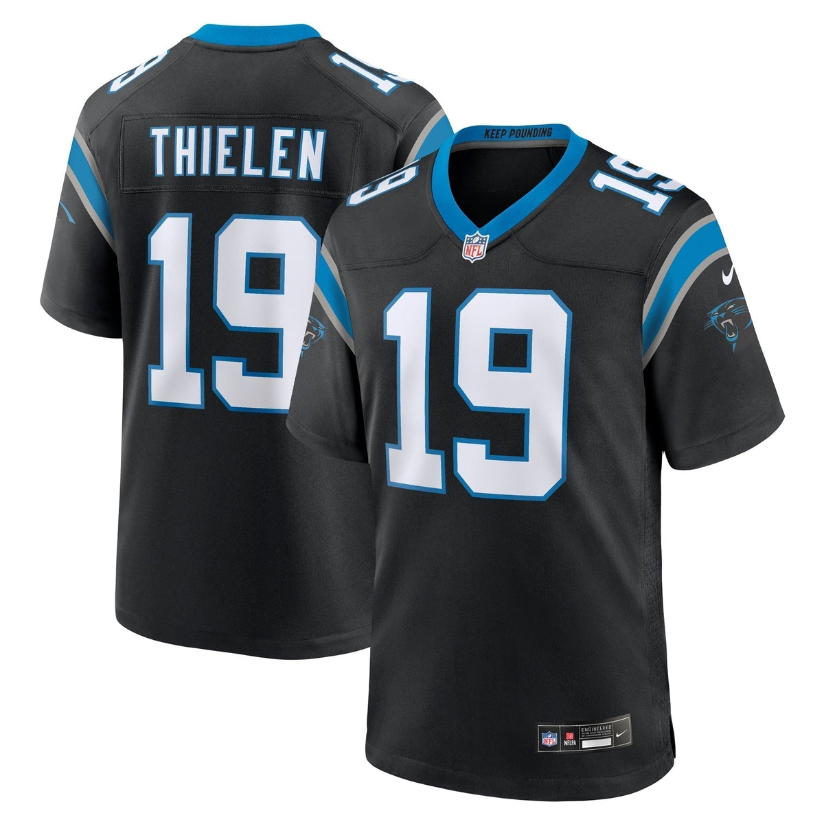 Adam Thielen Carolina Panthers  Game   Jersey - Black