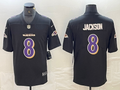 Men's Baltimore Ravens Lamar Jackson Black Fashion Game Jersey