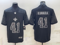 Men's New Orleans Saints Alvin Kamara Black RFLCTV Limited Jersey