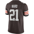 Cleveland Browns Denzel Ward Brown Vapor Limited Jersey