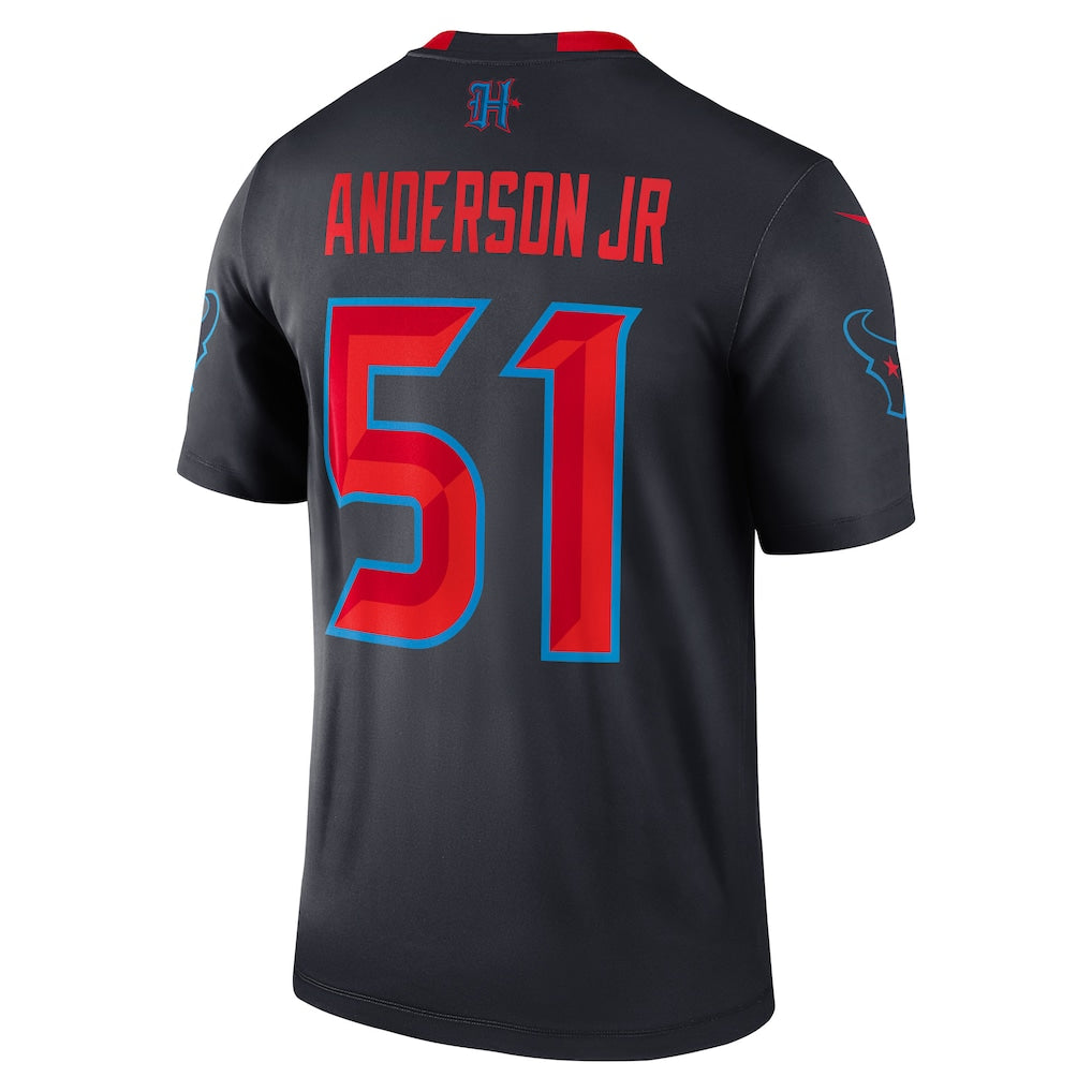 H.Texans #51 Will Anderson Jr .Navy Legend Player Performance Top Jersey