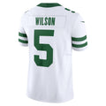 NY.Jets #5 Garrett Wilson Legacy White Vapor F.U.S.E. Limited Jersey