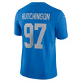 D.Lions #97 Aidan Hutchinson Blue Vapor F.U.S.E. Alternate Limited Jersey