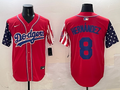 Men's Los Angeles Dodgers Enrique Hernandez #8 Red Replica Player Jersey1