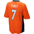 D.Broncos #7 John Elway Orange Game Retired Player Jersey