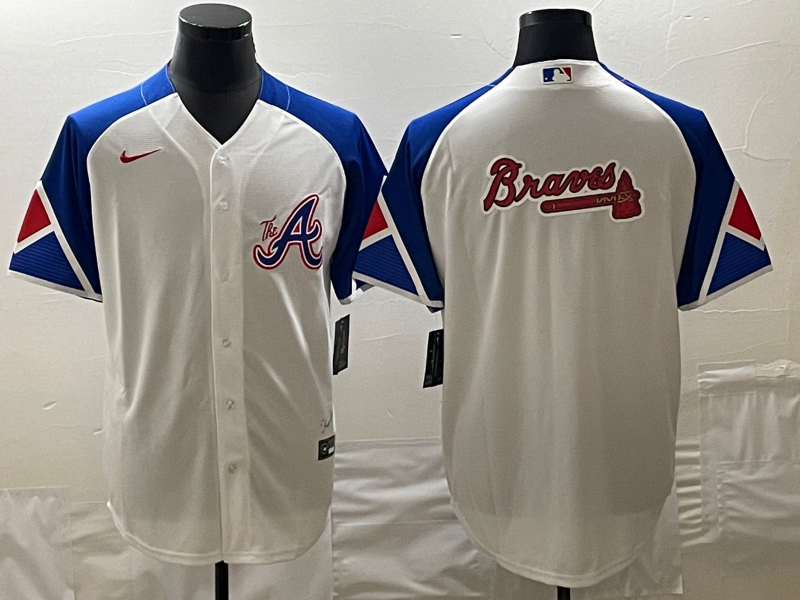Men's Atlanta Braves  White 2023 City Connect Replica Jersey1