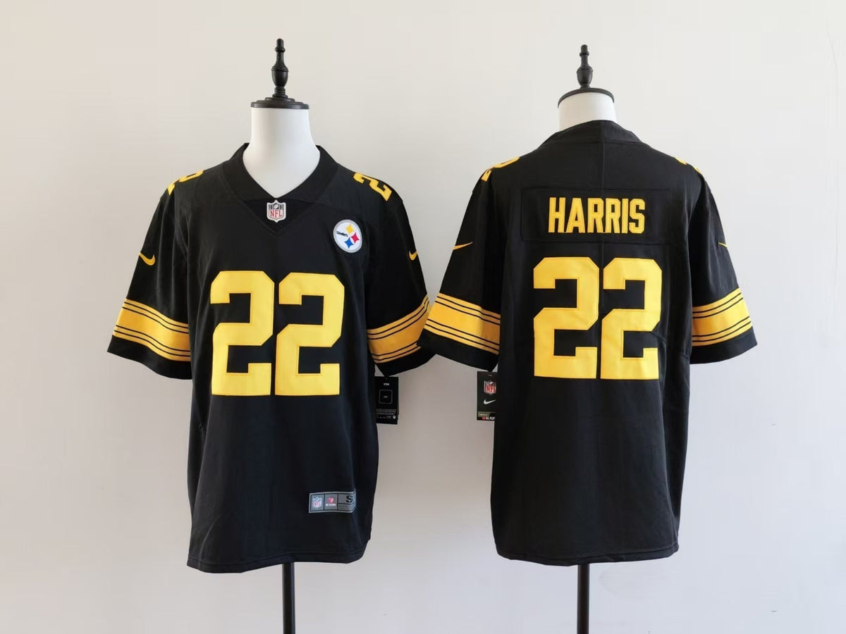 Men's Pittsburgh Steelers Najee Harris  Jersey -  Black-yellow numbers