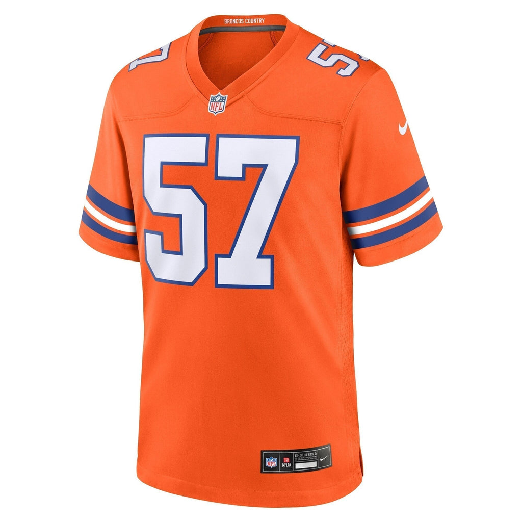 Tom Jackson Denver Broncos  Mile High Collection 1977 Throwback Retired   Game Jersey - Orange