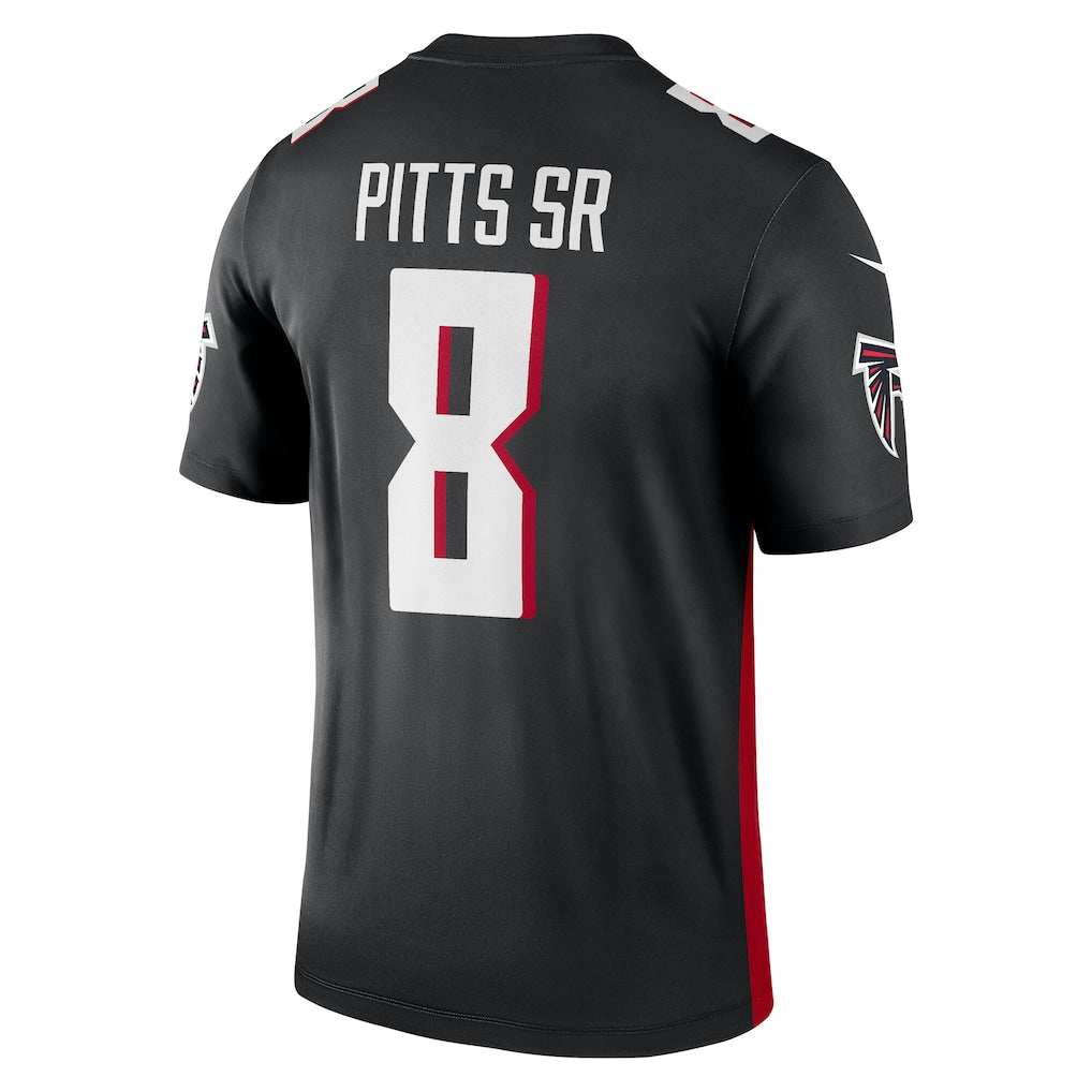 A.Falcons #8 Kyle Pitts Sr. Black Legend Player Performance Top Jersey