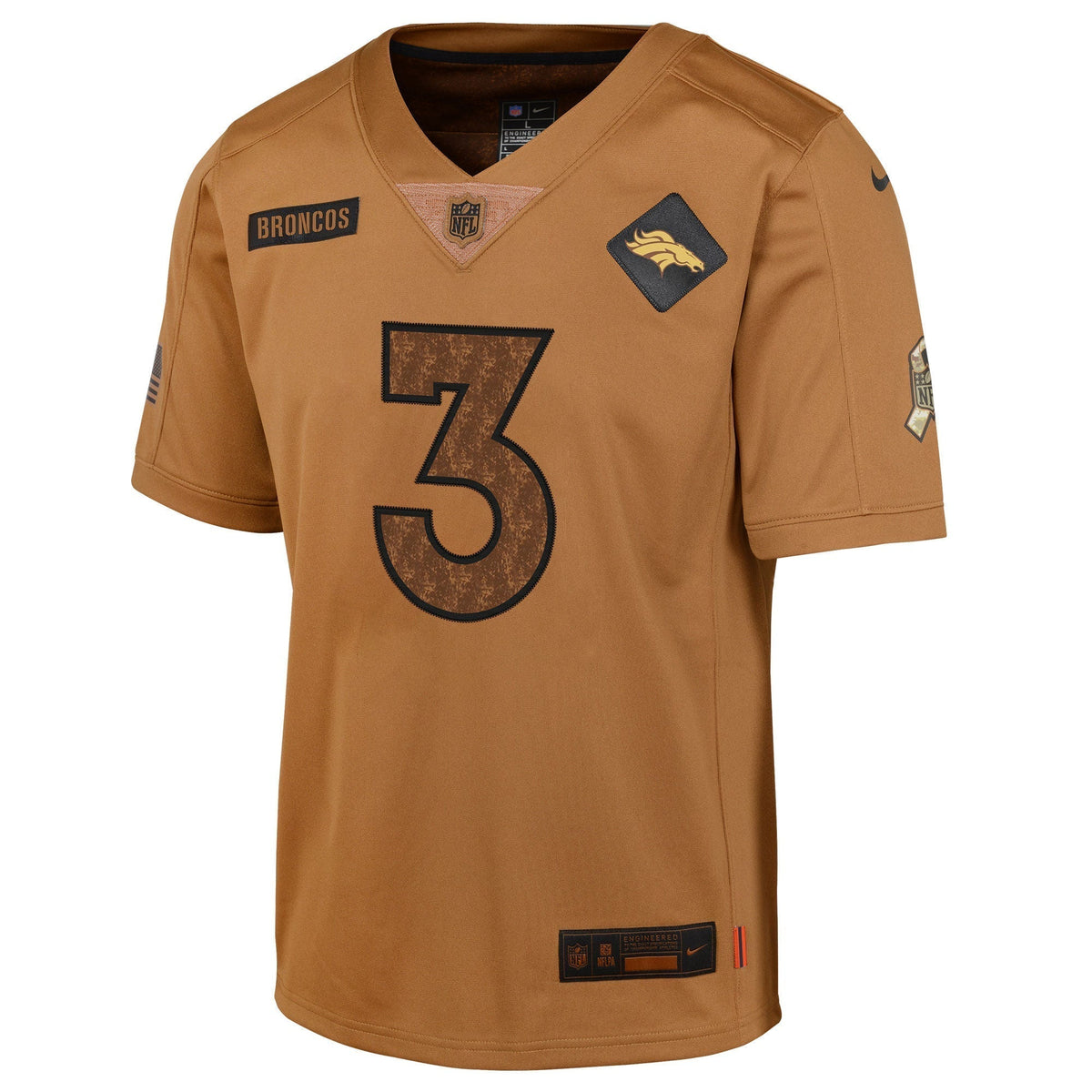 Russell Wilson Denver Broncos  Salute To Service Limited Jersey - Brown