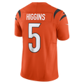 C.Bengals #5 Tee Higgins Orange Vapor F.U.S.E. Limited Jersey