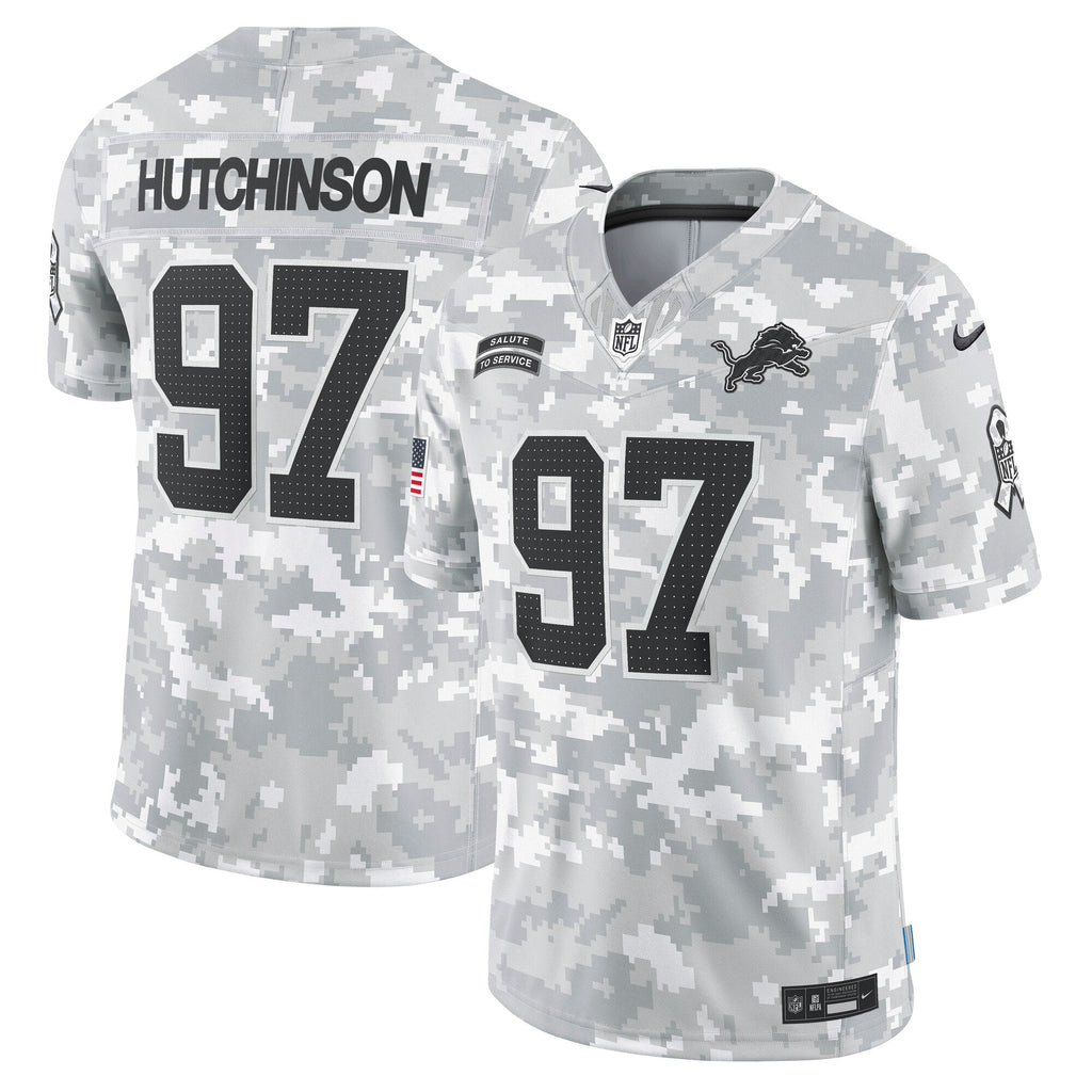Aidan Hutchinson Detroit Lions  2024 Salute to Service Limited Jersey - Arctic Camo