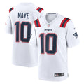 Drake Maye New England Patriots     Game Jersey - White
