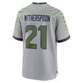 S.Seahawks #21 Devon Witherspoon Wolf Gray 2025 Rivalries Collection Game Jersey